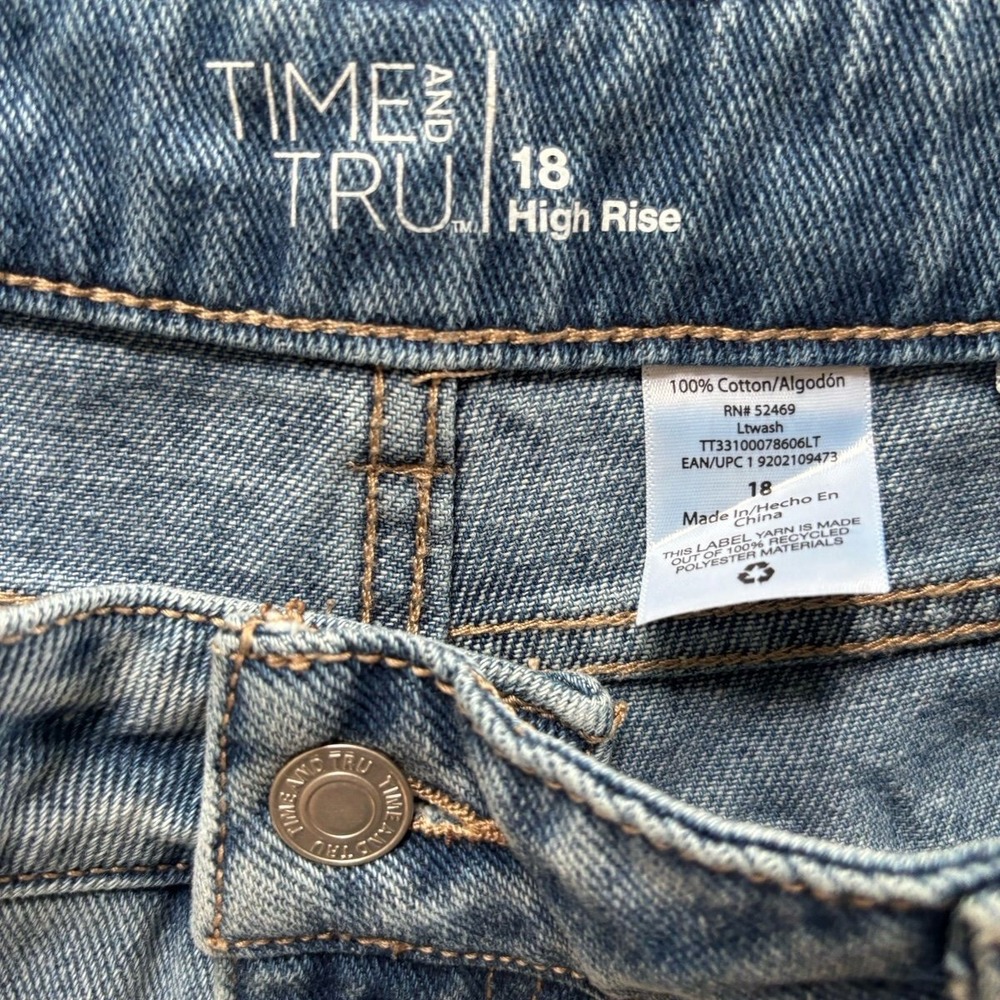 Time and Tru Blue High Rise jeans Size 18 - Picture 6 of 10